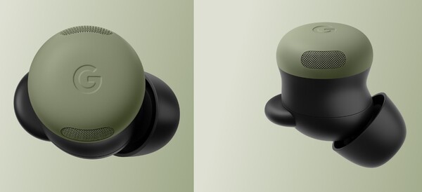 Den nya färgen på Pixel Buds Pro 2 matchar färgen Olive på Pixel 11 Pro-modellerna.