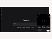 En reklambild för xAI:s Grok som visar upp chatbot-gränssnittet på desktop och mobil. (Bildkälla: xAI)