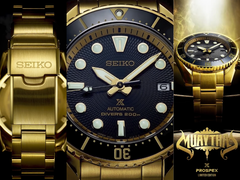 Seiko Prospex Muay Thai limited edition-klockan (bilden) är klädd i guld och svarta nyanser. (Bildkälla: @seiko_thailand på Instagram - redigerad)