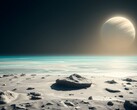 En bild som visar ett hav och en planet i rymden. (Bildkälla: Kyraxys - Pixabay)