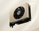 Den kompakta MSI GeForce RTX 5050 Inspire ITX har en elegant gulddesign (Bildkälla: MSI)