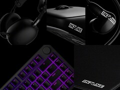 Sony Inzone spelutrustning inklusive H9 II headset, E9 in-ear monitorer, KBD H75 tangentbord, Mouse-A spelmus och en musmatta. (Bildkälla: PRnewswire)