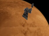 Konstnärsintryck av ExoMars 2016 Trace Gas Orbiter på Mars