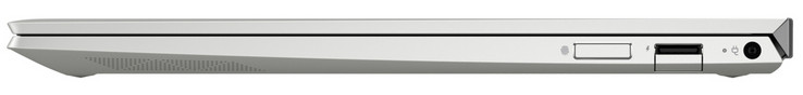 Höger: fingeravtrycksläsare, USB 3.1 Gen 1 (Typ A), nätadapter
