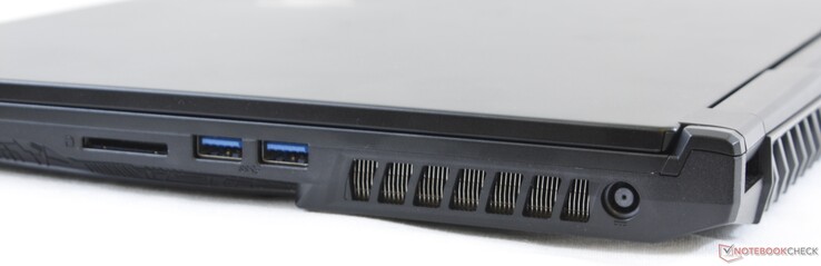Höger: SD-kortläsare, 2x USB 3.1 Gen. 1, AC-adapter