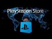 PlayStation Store-logotypen visas på en världskarta