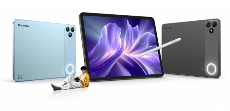 Teasern för Blackview Zeno 6 Pro visar surfplattan framifrån och bakifrån