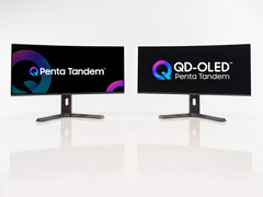 Ett exempel på Samsung Displays nya QD-OLED Penta Tandem-teknik.