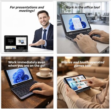 Den bärbara datorn Pocket 8 är extremt kompakt.