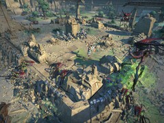 En bild som visar en strid i Age of Wonders: Planetfall.