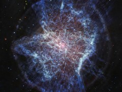 Mellaninfraröd bild av planetarisk nebulosa NGC 6072 (Bildkälla: NASA, ESA, CSA och STScI; beskuren)