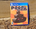 En bild på en av världens mest sällsynta PS4-spelskivor, Poop Slinger
