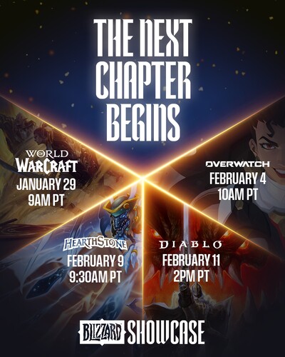 Färdplan för 2026: Blizzards datum för kommande presentationer av WoW, Overwatch, Hearthstone och Diablo. (Bildkälla: Blizzard)