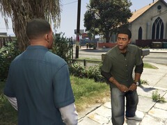 En skärmdump av Franklin och Lamar i Grand Theft Auto V