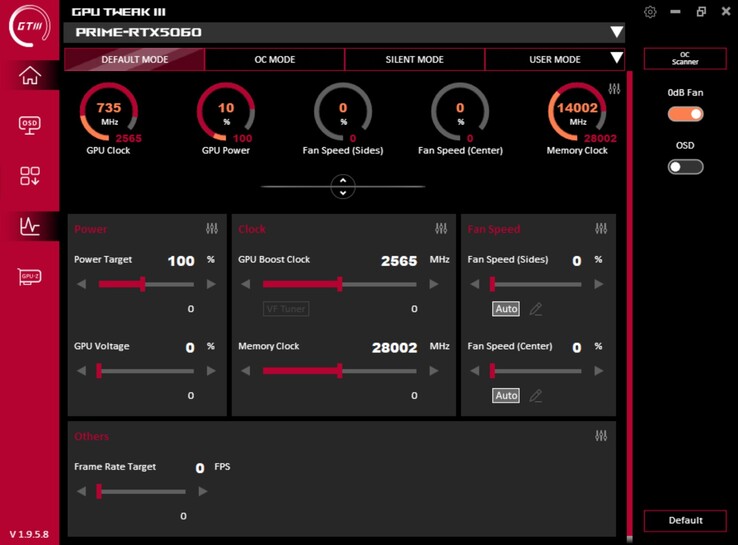 GPU Tweak III (standardläge)