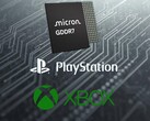PlayStation- och Xbox-logotyperna syns under Microns GDDR7 DRAM (Bildkälla: Micron, Sony PlayStation, Xbox Gaming med redigeringar)