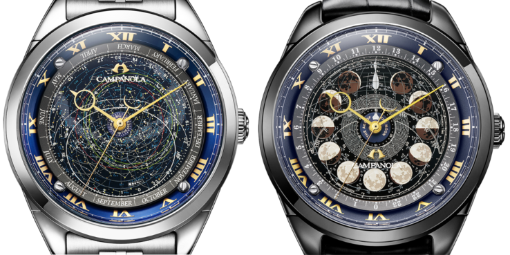 Klockorna Citizen Campanola Cosmosign Constellation Chart (till vänster) och Moon Phase (till höger). (Bildkälla: Citizen)