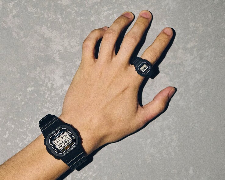 Nano-ringen är ungefär en tiondel så stor som en vanlig G-Shock. (Bildkälla: Casio)