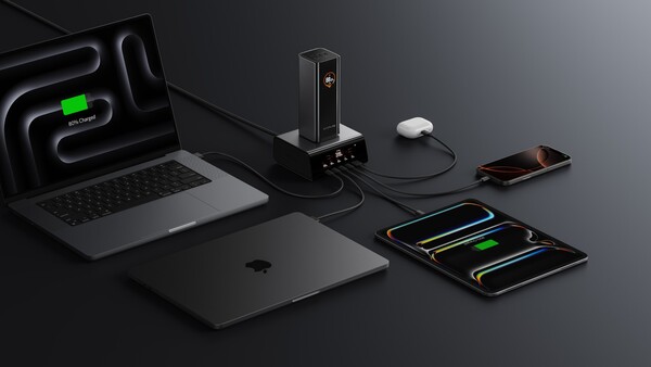 EcoFlow Rapid Pro Desktop Charger kan ladda sex enheter samtidigt. (Bildkälla: EcoFlow)