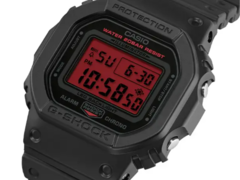 Casio G-Shock DW5600BBR-1 (bilden) kommer att ha en unik djupt bärnstensröd display. (Bildkälla: Stora G-Shock-världen)