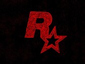 Linoleumsnitt Rockstar Games logotyp visas