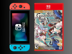Rune Factory Guardians of Azuma Switch 2 Edition bredvid Switch-konsolen (Bildkälla: Best Buy med redigering)