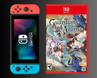 Rune Factory Guardians of Azuma Switch 2 Edition bredvid Switch-konsolen (Bildkälla: Best Buy med redigering)