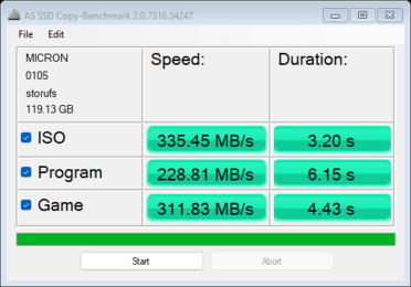 AS SSD Copy Benchmark