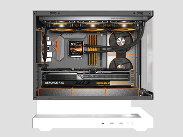Vit variant av Standard Edition Floatron F1 mATX-chassit. (Bildkälla: darkFlash)