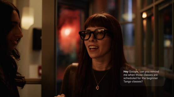 Det första paret smarta glasögon från Google kommer att använda mikrofoner, kameror och högtalare för att bli skärmfria. (Bildkälla: Google)