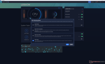 GPU- eller MUX-lägen