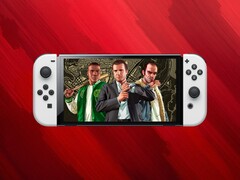 GTA 5-portning visas på en Switch OLED-konsol