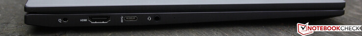 Strömuttag, HDMI, USB 3.1 Gen1 Type-C med DisplayPort (15 watt)