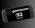 Nintendo Switch 2 visar Gamescom-logotypen (Bildkälla: Gamescom, Nintendo of America med ändringar)