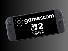 Nintendo Switch 2 visar Gamescom-logotypen (Bildkälla: Gamescom, Nintendo of America med ändringar)