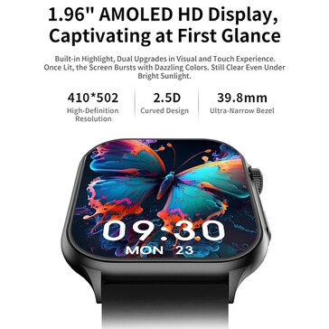 En AMOLED-skärm är ombord