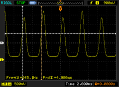 Ljusstyrka > 5%: 233.6 - 245.1 Hz