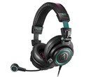 Audio-Technica Hatsune Miku ATH-M50xSTS-USB MIKU-headsetet är dekorerat med Miku-designelement. (Bildkälla: Audio-Technica)