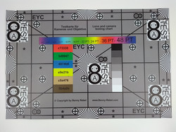 Lens and camera testing chart