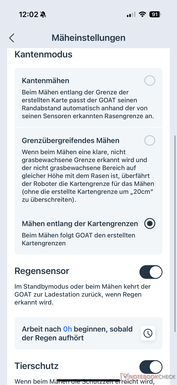 Inställningar för gräsklippning (1)
