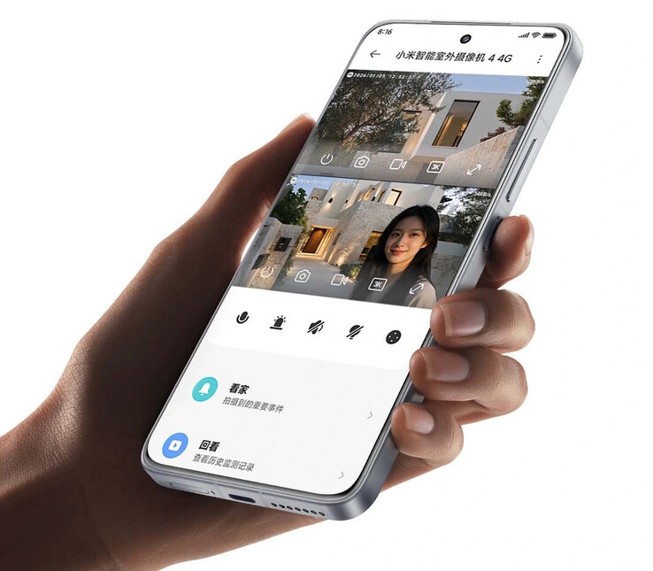 Xiaomi Smart Outdoor Camera 4 4G Dual-Camera Edition kan styras via Xiaomi-appen. (Bildkälla: Xiaomi)