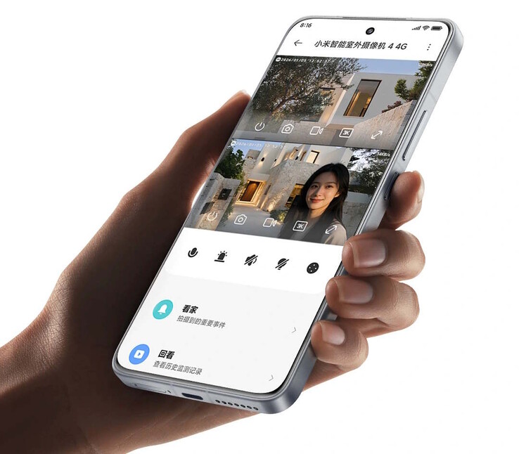 Xiaomi Smart Outdoor Camera 4 4G Dual-Camera Edition kan styras via Xiaomi-appen. (Bildkälla: Xiaomi)