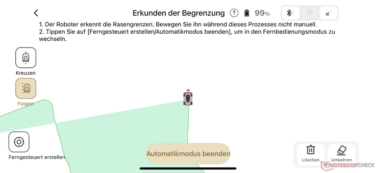 AI-kartläggning (här: Dreame A3 AWD Pro)
