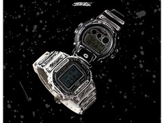 Casio och Joshua Vides ger G-Shock-klockor en slående serietidningsmakeover. På bilden: DW-5600JV-7 (höger) och DW-6900JV-1 (vänster)