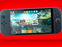 Nintendo Switch 2 med Legend of Zelda: Tears of the Kingdom som bakgrund. (Bildkälla: Nash Weedle på X)