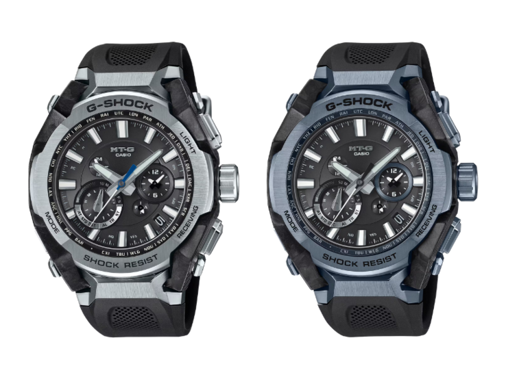 Casio G-Shock MTG-B4000-1A (vänster) och MTG-B4000B-1A2 (höger) klockor. (Bildkälla: Casio)