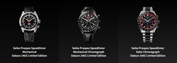 Seiko Prospex Speedtimer Datsun 240X Limited Edition-klockorna. (Bildkälla: Seiko)