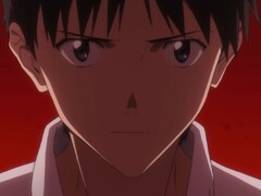 En skärmdump av Shinji Ikari från trailern till Evangelion 3.01.01 Thrice Upon a Time