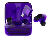 Glass Purple Sony Inzone Buds har en genomskinlig design.