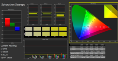 Calman ColorChecker: DCI-P3 - mättnad - kalibrerad